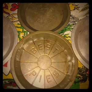 X4 vintage Best Pie tin 9" pans